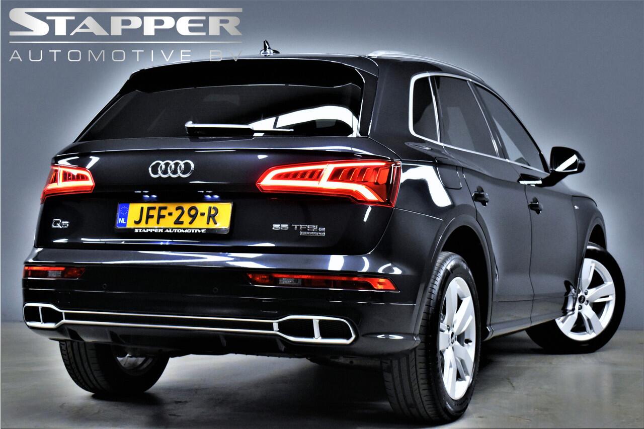 Audi Q5 55 TFSIe 367pk Quattro S-Line 1e Eig. Dealer OH Virtual/Keyless/H.Leer/Navi/Led/Stoelverw./Adap.Cruise