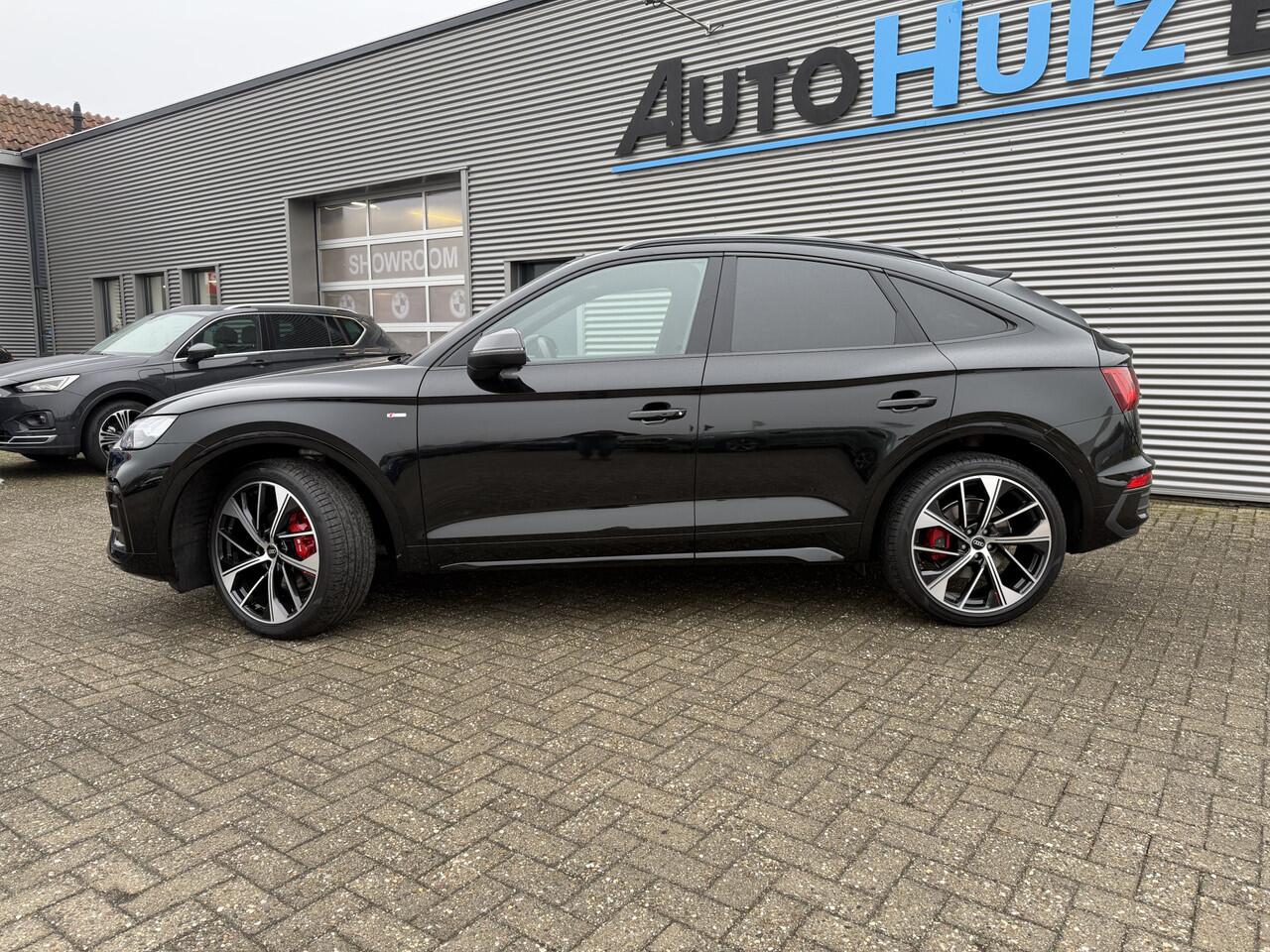 Audi Q5 Sportback 40 TFSI 204 PK S-Line Luchtvering Lederen interieur Trekhaak ACC Matrix Led Keyless Entry Head-Up Display 21 Inch LMV Sound-systeem Bang & Olufsen