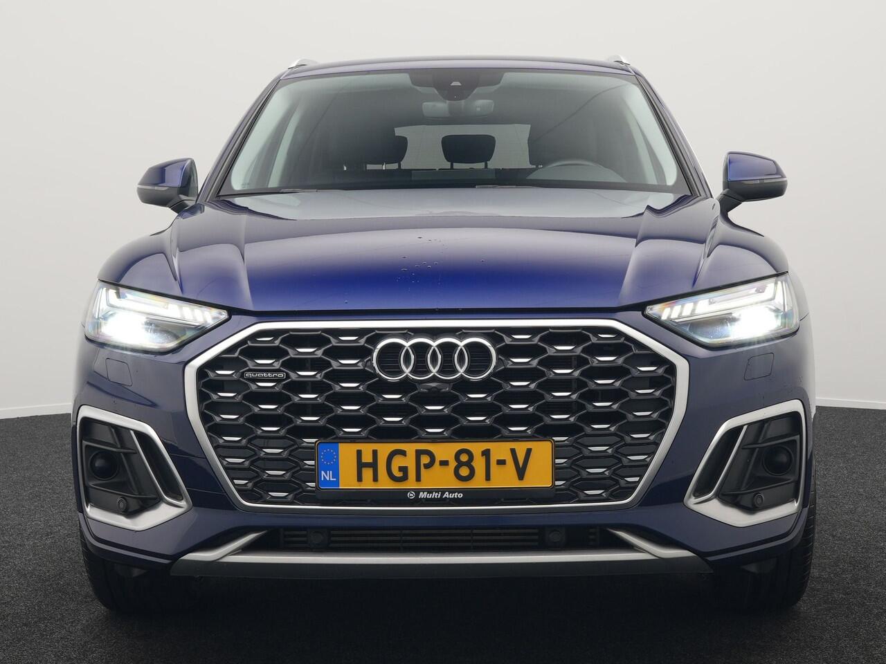 Audi Q5 Sportback 55 TFSI e Quattro S-Line Plug in Hybrid PHEV | Trekhaak af Fabriek | Alcantara Sportstoelen Verwarmd | Adaptive Cruise | Apple Carplay | Virtual | Navigatie | Camera | DAB |