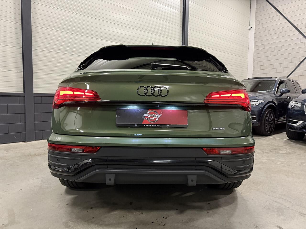 Audi Q5 Sportback 55 TFSI e S-Line DISTRIKTGRUN/PANO/LUCHTVERING/360CAMERA/LEER-SPORT/STANDKACHEL/21"AUDI-SPORT/BLACK-OPTIC/VOLLEDIG AUDI DEALER HISTORIE