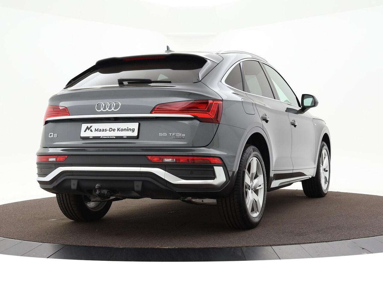 Audi Q5 Sportback 55 TFSIe 367pk S-tronic S edition Competition · Keyless · Camera · Elek. trekhaak · Elek. Achterklep · Apple/Android Car Play · 19'' Inch ·