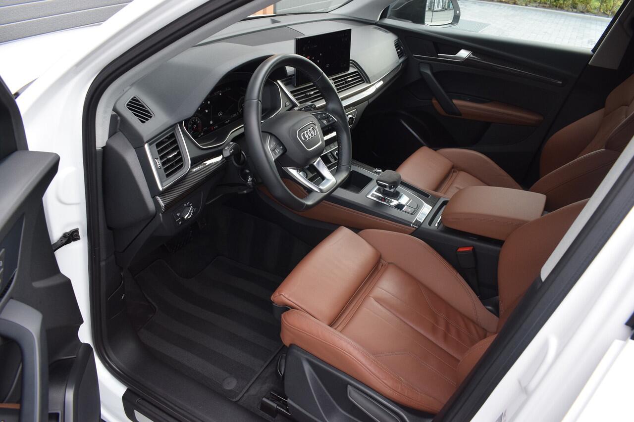 Audi Q5 Sportback 50 TFSI e 299pk S-line | Cognac leder | Luchtvering | Carbon | 22"