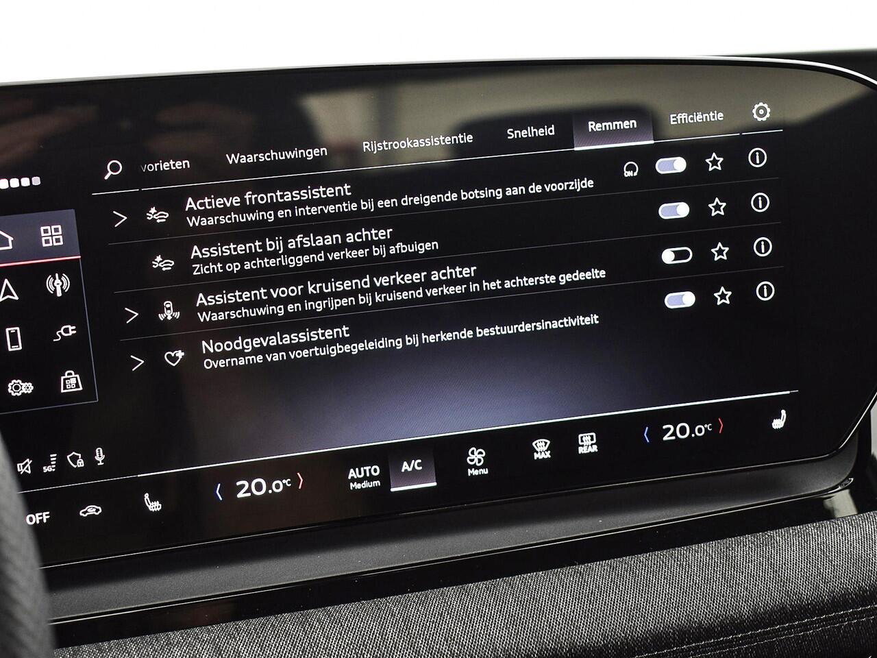 Audi Q6 e-tron S edition (B1) e-tron perf 225kW/306pk 100Kwh Hat Audi Q6 e-tron S edition performance 100 kWh · Luchtvering · Adaptive cruise control · Camera's rondom