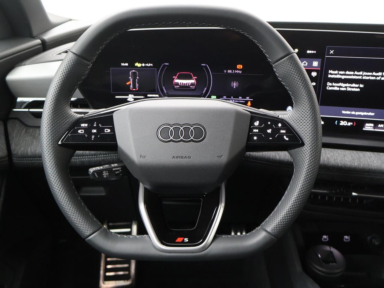 Audi Q6 e-tron S edition e-tron performance 100kWh | Luchtvering | elektrisch verstelbare, verwarmbare stoelen en stuurwiel | Adaptive Cruise Controle | 360 graden camera