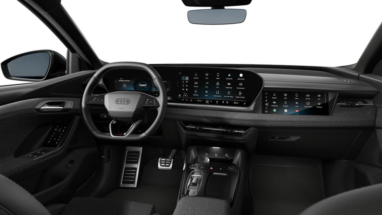 Audi Q6 e-tron performance 306 1AT S Edition Automaat | S line-interieur met sportstoelen en zwarte stoffen-kunstlederen bekleding | Exterieurpakket zwart