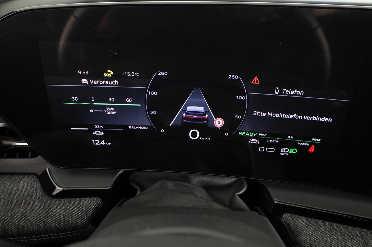 Audi Q6 S Edition e-tron perf 225kW/306pk 100Kwh Hatchback Audi Q6 e-tron S edition performance 100 kWh Omgevingscamera's, adaptive cruise control, ledkoplampen plus, stoelverwarming voor en achter, comfortpakket