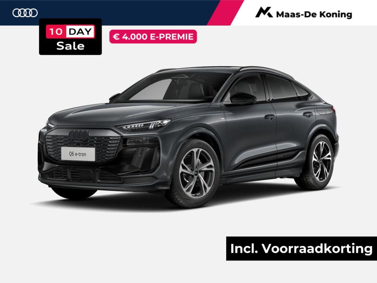 Audi Q6 Sportback e-tron S edition performance 306 PK · Glazen panoramadak · Exterieurpakket zwart · Warmtewerend glas donker tint