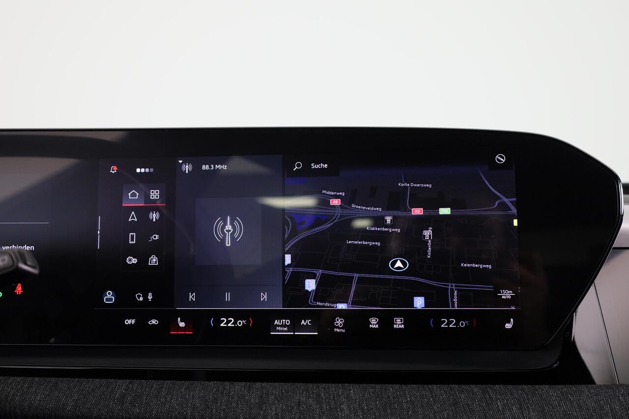 Audi Q6 S Edition e-tron perf 225kW/306pk 100Kwh Hatchback Audi Q6 e-tron S edition performance 100 kWh Omgevingscamera's, adaptive cruise control, ledkoplampen plus, stoelverwarming voor en achter, comfortpakket