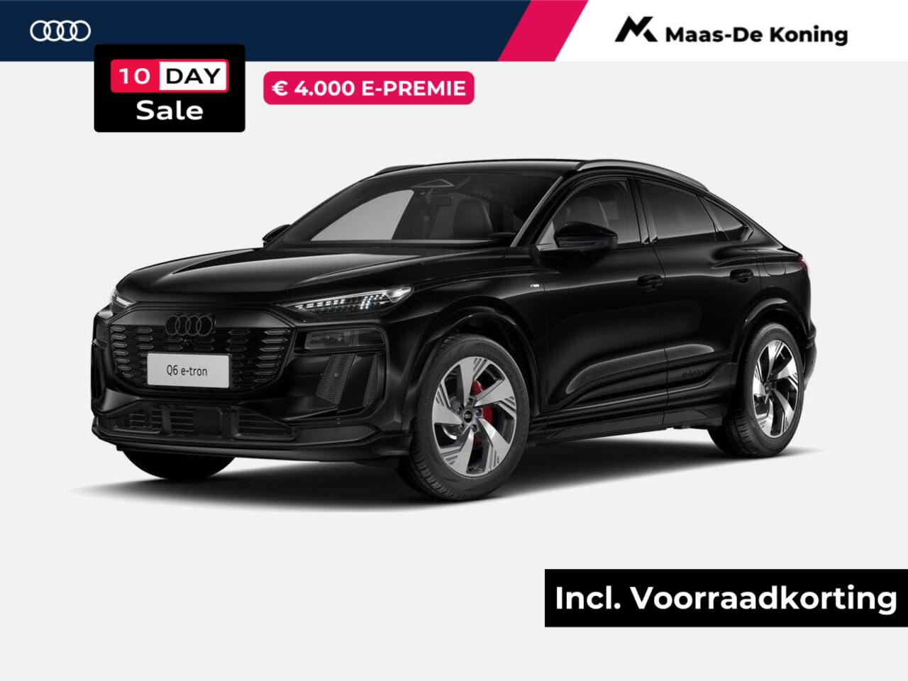 Audi Q6 Sportback e-tron S edition 252 PK · Exterieurpakket zwart · Rood gespoten remzadels · Warmtewerend glas donker tint