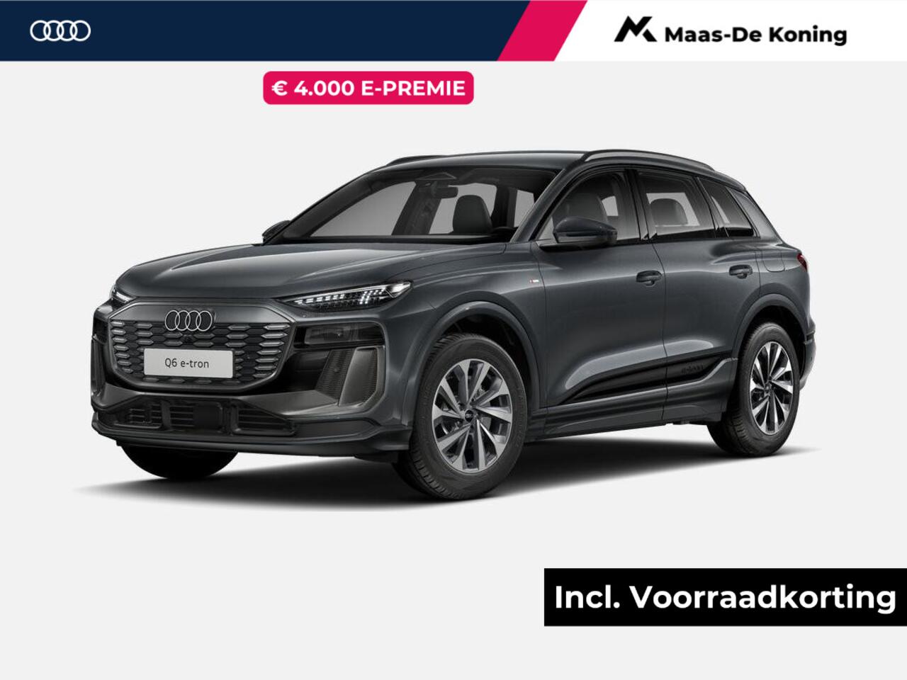 Audi Q6 e-tron Advanced edition 252 PK · Trekhaak, mechanisch draaibaar · Sportstoel zwart leder-kunstl.