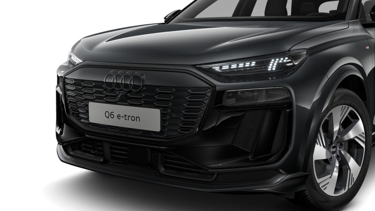 Audi Q6 e-tron performance 306 1AT S Edition Automaat | S line-interieur met sportstoelen en zwarte stoffen-kunstlederen bekleding | Exterieurpakket zwart