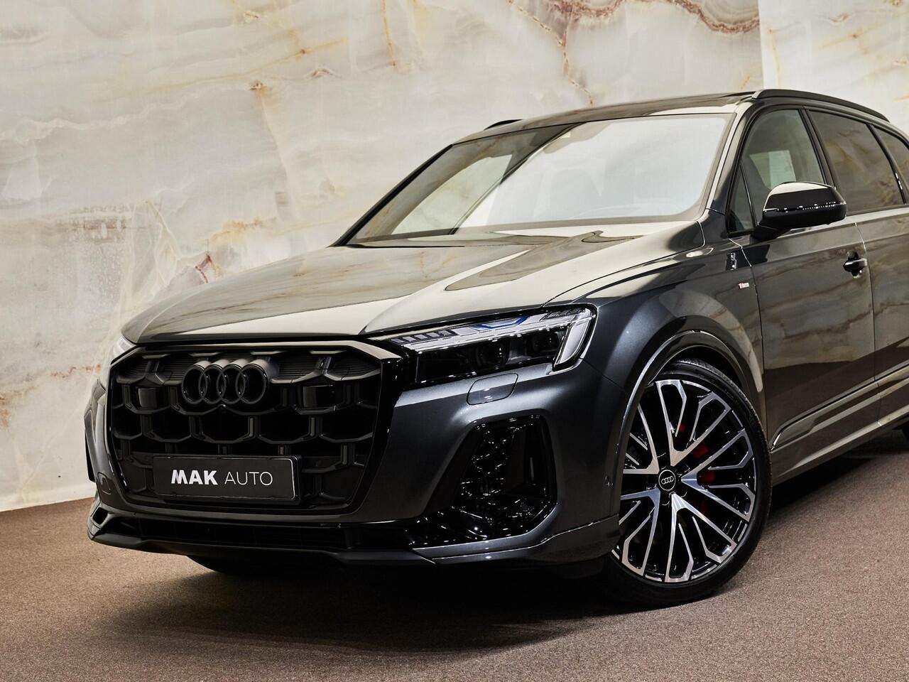 Audi Q7 60 TFSI e Quattro Pro Line S Competition, pano, B&O adv., carbon extr., nachtzicht, 4W-best, massage, OLED, S sportstoelen, HUD, Laserlicht, 22", NP170k