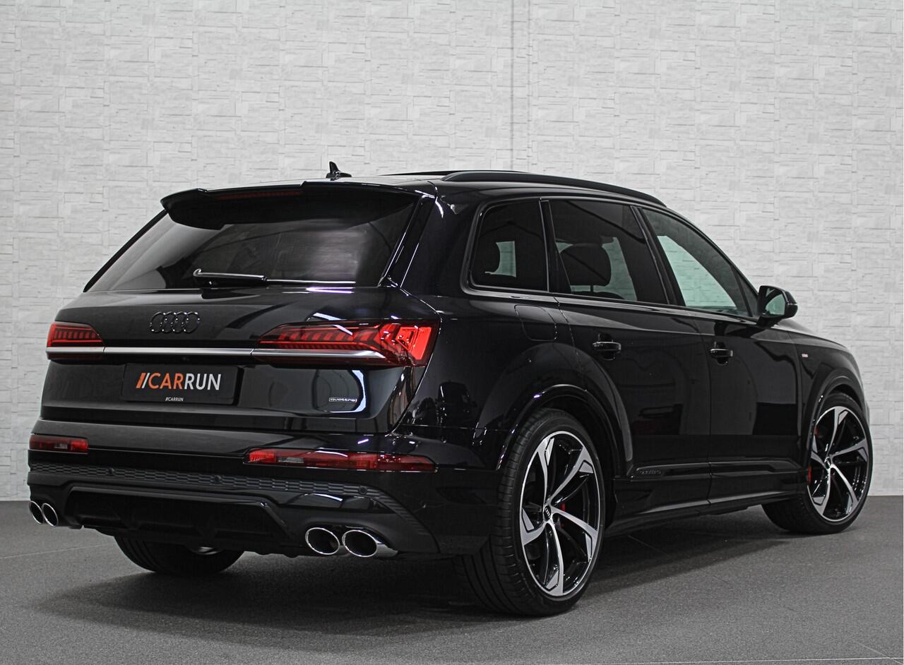 Audi Q7 55 TFSI e S-Line | Panorama | Leder | Luchtvering | LED-Matrix | Keyless-Go | Memory | Stoelverwarming V+A | Camera | Virtual-Cockpit | 3-Zone Clima | Draadloos Laden | Standkachel | Getint Glas |