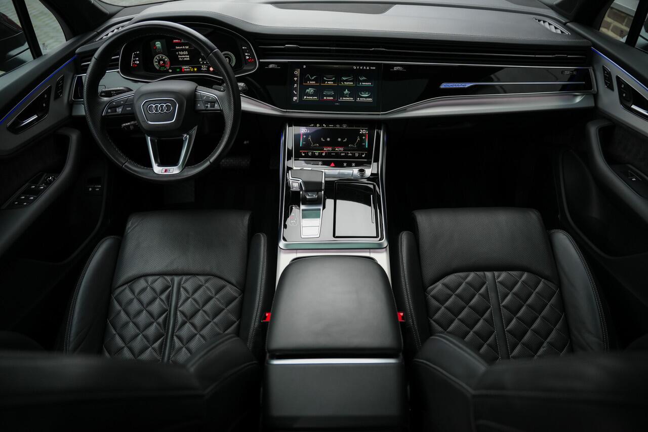 Audi Q7 60 TFSI e 463 pk V6 Quattro Competition S-Line Laser-Light/ RS-Stoelen/ Keyless/ Head-Up/ B&O/ Adap.Cruise/ Pano-Dak/ Lucht-Vering/ 360-Camera/ Carbon/ Trekhaak/ 22'' LMV