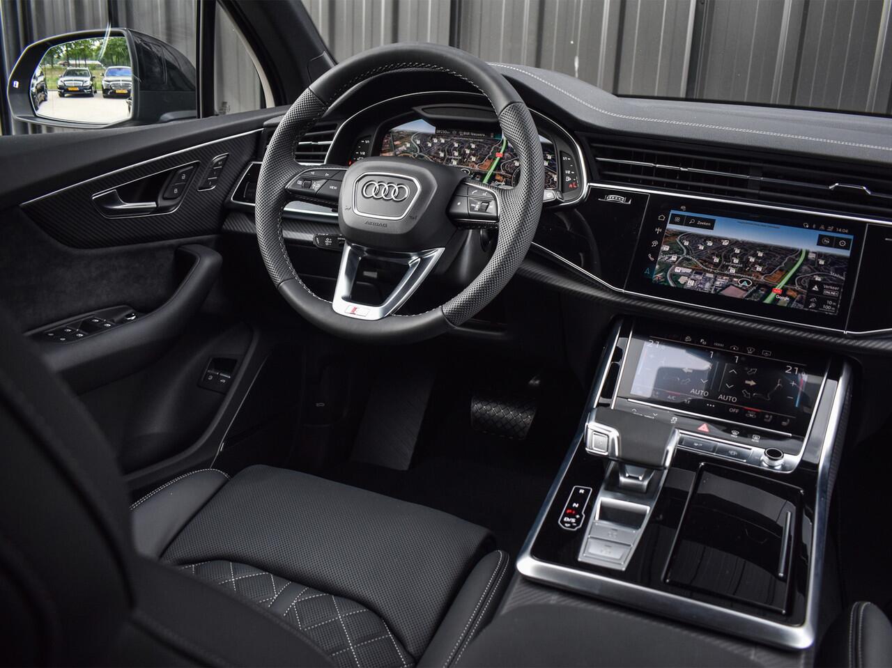 Audi Q7 60 TFSI e QUATTRO PRO LINE S COMPETITION | PANORAMADAK | LUCHTVERING | 4 WHEEL STEERING | HEAD UP | S-SEATS | OLED | 360 CAMERA | SOFT CLOSE | B&O SOUND | TREKHAAK| STOELVERWARMING EN KOELING | AMBIENT SFEERVERLICHTING | STUURVERWARMING