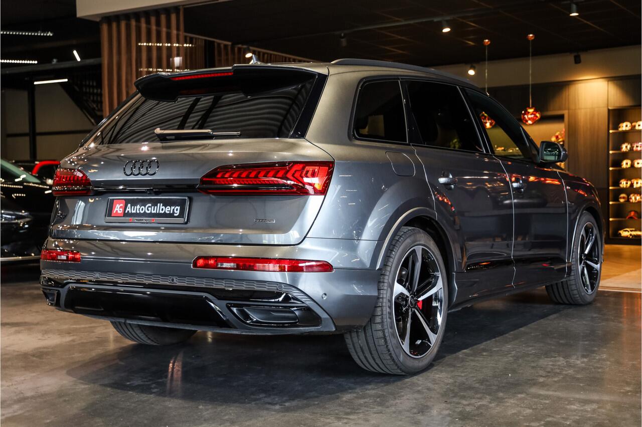 Audi Q7 55 TFSI e quattro S-Line Black, Sportst. Electr/ Memory, Adaptive Air, ACC, Head-Up, Bose Sound, Virtual Cockpit, Stand verw, Top View, Stuur verwarmd, Soft Close, Keyless, 4 Zone, Matrix, Tour/ Park/ Ambiente+/ City/ Spiegel Pakket, Trekhaak Electr, 21'