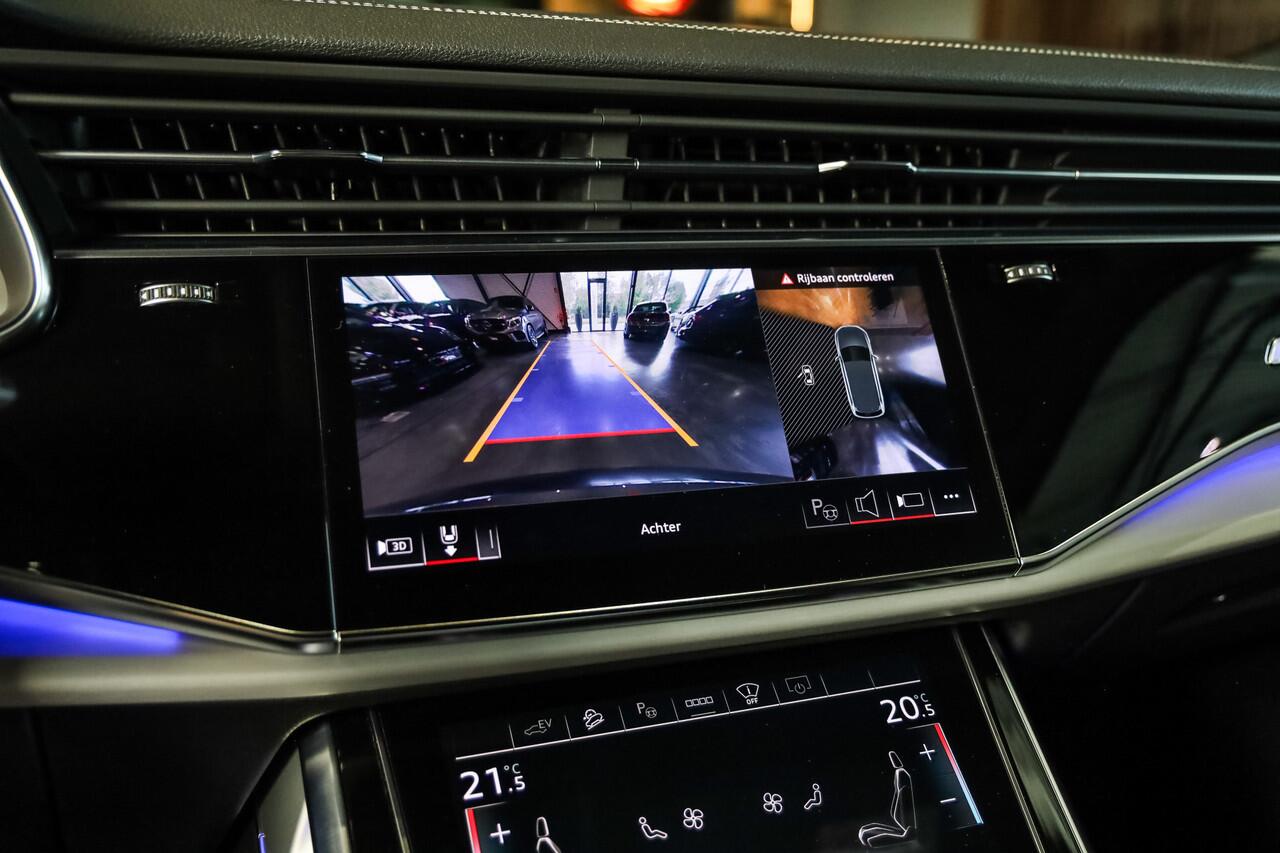 Audi Q7 55 TFSI e quattro S-Line Black, Sportst. Electr/ Memory, Adaptive Air, ACC, Head-Up, Bose Sound, Virtual Cockpit, Stand verw, Top View, Stuur verwarmd, Soft Close, Keyless, 4 Zone, Matrix, Tour/ Park/ Ambiente+/ City/ Spiegel Pakket, Trekhaak Electr, 21'