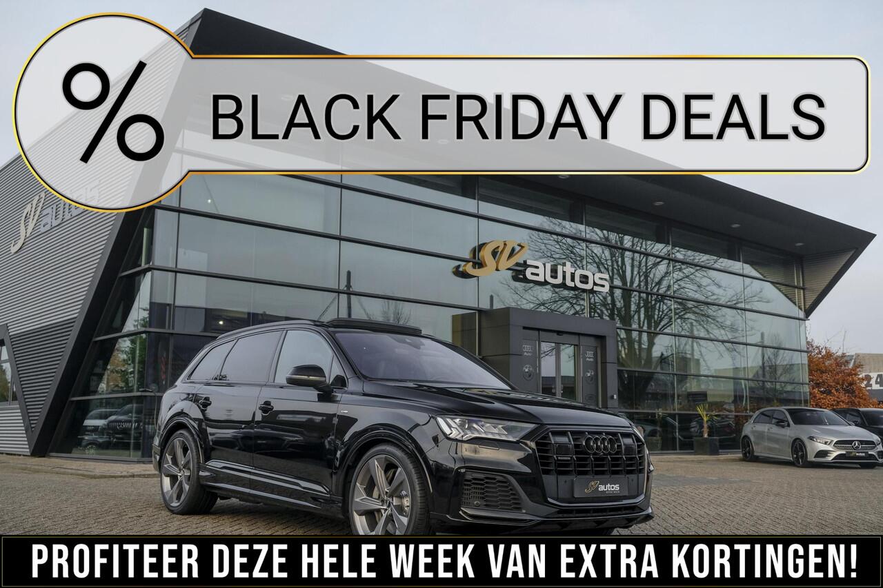 Audi Q7 55 TFSIe 380pk Quattro Panoramadak Luchtvering RS-Leder ACC BlackOptic VirtualCockpit Navi-High Matrix Keyless Camera 22''