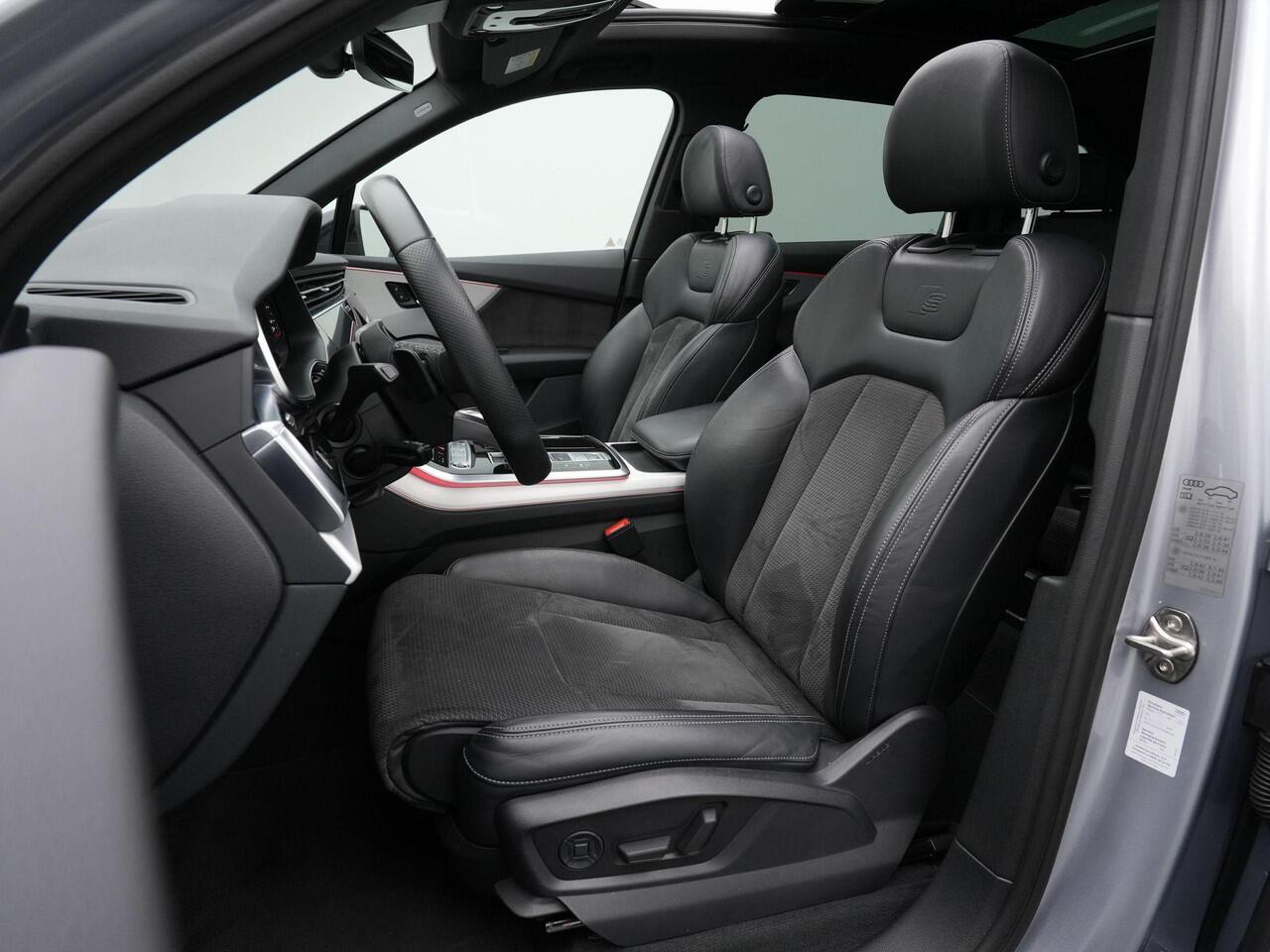 Audi Q7 55 TFSI e 381 pk quattro S-Line | Panoramadak | 360 Camera | Geheugenstoel | Leder/alcantara