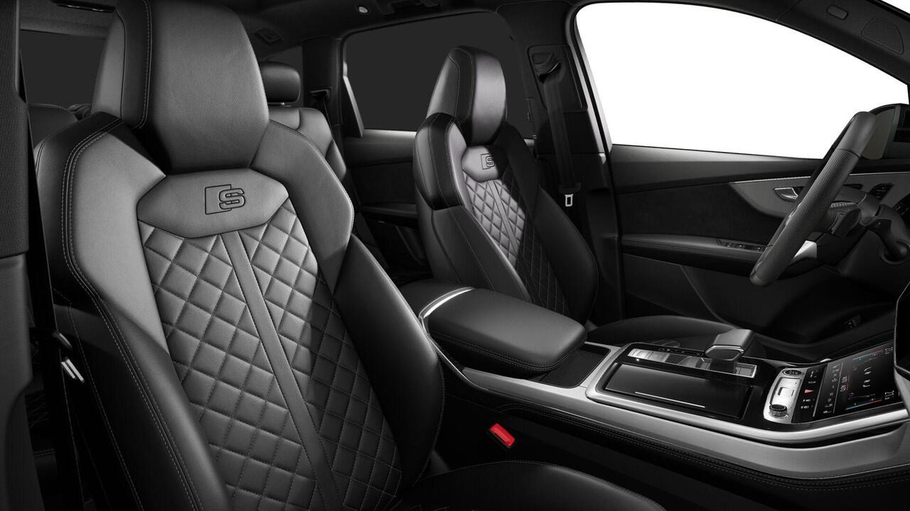 Audi Q7 55 TFSI e quattro Pro Line S 394pk Panoramadak | Omgevingscamera's | ACC | B&O | Vierwielbesturing | Sportstoelen Plus | leder interieur ruitpatroon, | Trekhaak | Keyless |