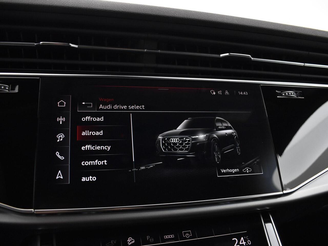 Audi Q7 Pro Line Advanced 55 TFSI e 394 PK · Assist. pakket parking plus + tour + city · Comfortsleutel · Trekhaak · Stoelverwarming voor + achter · Stoelmassage + ventilatie