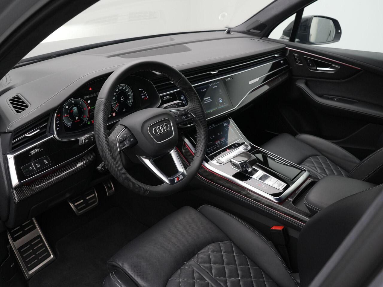 Audi Q7 7 pers. 50 TDI 286 pk tiptronic quattro S edition / Competition Plus | B&O Advanced | Panoramadak | Trekhaak | Standkachel | Valcona leder | Laser LED | Sportstoelen plus | Geheugen-/massagestoelen