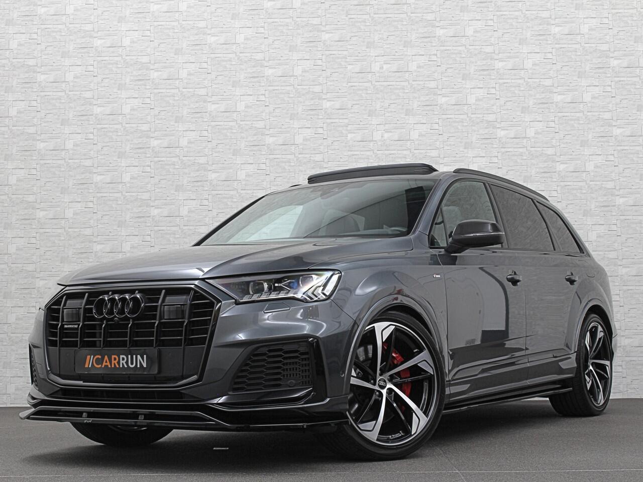 Audi Q7 60 462pk S Competition | Carbon Pack | 360 Camera | RS-Leder | ACC | Panorama | Laser-LED | Trekhaak | B&O Sound | 10-2023 | Nw.Pr; 133000,= | Keyless-Entry | Luchtvering | 22'' | Memory | Stoelverwarming V+A | Stuurverwarming | Stand Kachel | Zonwering |