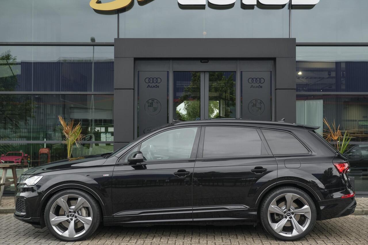 Audi Q7 55 TFSIe 380pk Quattro Panoramadak Luchtvering RS-Leder ACC BlackOptic VirtualCockpit Navi-High Matrix Keyless Camera 22''