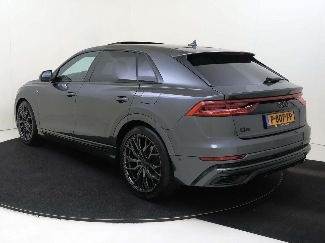 Audi Q8 55 TFSI e quattro Pro Line S | SOH 99%| Panoramadak | Trekhaak | Luchtvering | Lederen bekleding 'Valcona' | 360 camera | Bang & Olufsen | Parkeerassistent | Stoelventilatie voor |