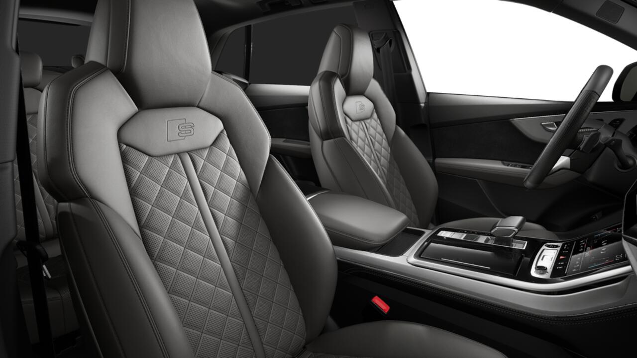 Audi Q8 55 TFSI e 394 Tiptronic Pro Line S Automaat | Vierwielbesturing | Glazen panoramadak | Optiekpakket zwart plus | Privacy glas (donker getint) | Sportstoelen plus voorin | Bang & Olufsen Premium 3D