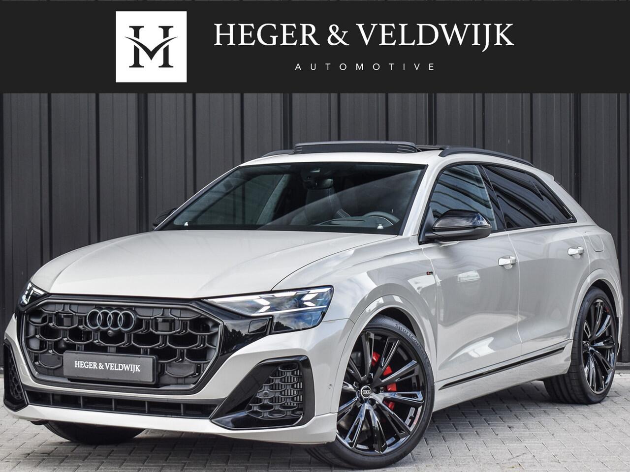 Audi Q8 60 TFSI e QUATTRO PRO LINE S COMPETITION | PANORAMADAK | BANG & OLUFSEN ADVANCED | S-SEATS | CARBON INLEG | HEAD-UP | 360 CAMERA | MEMORY SEATS | ADAPTIVE CRUISE | AMBIANCE INTERIEUR | SOFT-CLOSE | LEDEREN INTERIEUR DELEN | TREKHAAK