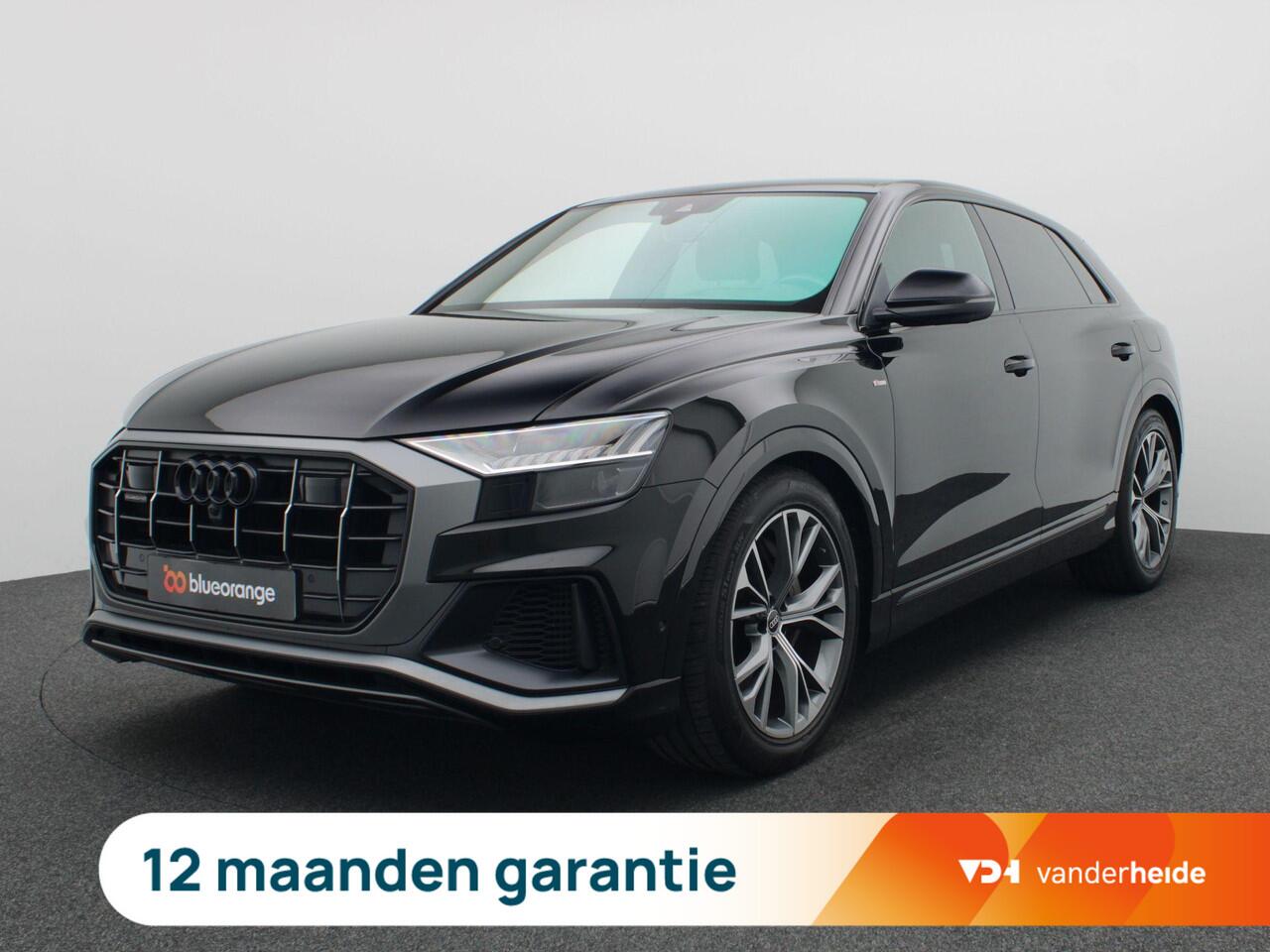 Audi Q8 55 TFSI e quattro Pro Line S 380PK S-Tronic S-Line, Servosluiting, Nachtzichtcamera, Memorystoel, Keyless, Elektr. Achterklep, Achteruitrijcamera, PDC voor en achter, Navi, Stoel-Stuurverwarming, Trekhaak, 21" LM Velgen