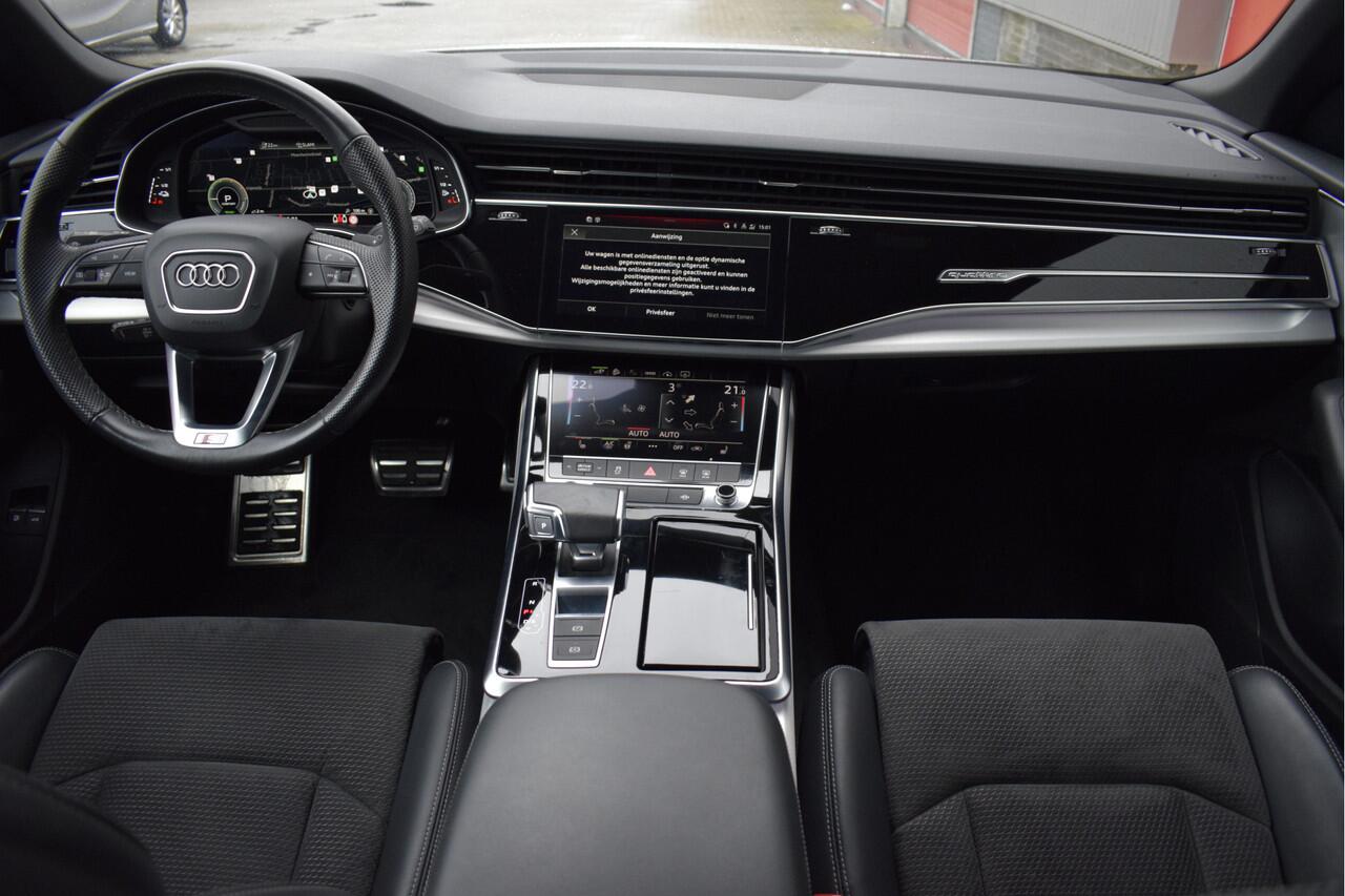 Audi Q8 55 TFSI e quattro S-line Virtual cockpit, Cruise, Stoelverwarming, Camera, Trekhaak, Luchtvering