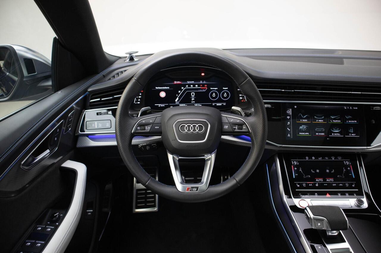 Audi Q8 4.0 TFSI RS Q8 quattro | B&O Advanced | Audi exclusive Leder | City | Tour | Parking | Panorama | Trekhaak | 23 Inch | Matrix |