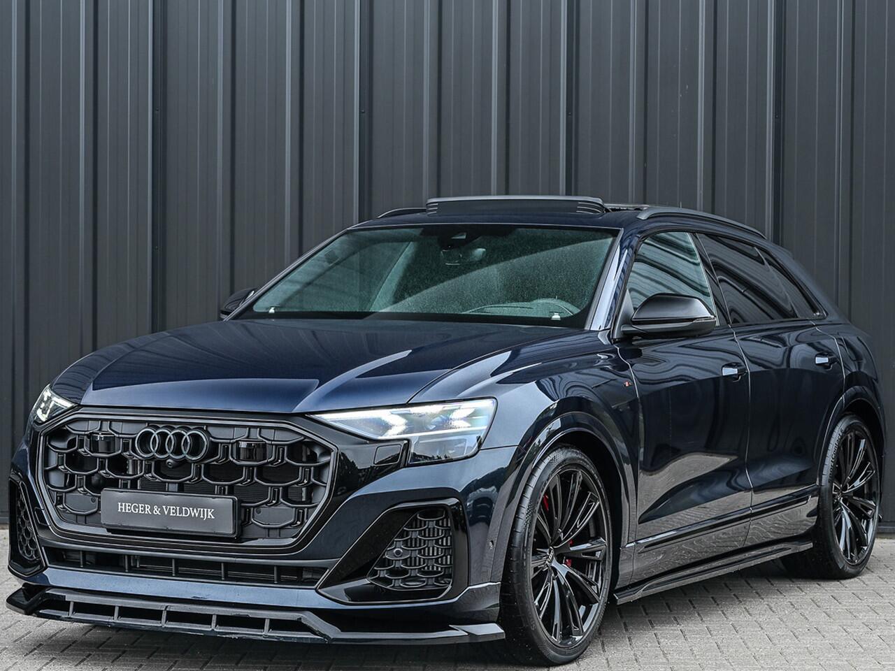 Audi Q8 60 TFSI e QUATTRO PRO LINE S COMPETITION | PANORAMADAK | CARBON | BANG & OLUFSEN ADVANCED | S-SEATS | CARBON INLEG | 360 CAMERA | HEAD-UP | AMBIANCE INTERIEUR | TREKHAAK | ADAPTIVE CRUISE | 4-WHEELBESTURING | SOFT-CLOSE | LUCHTVERING |