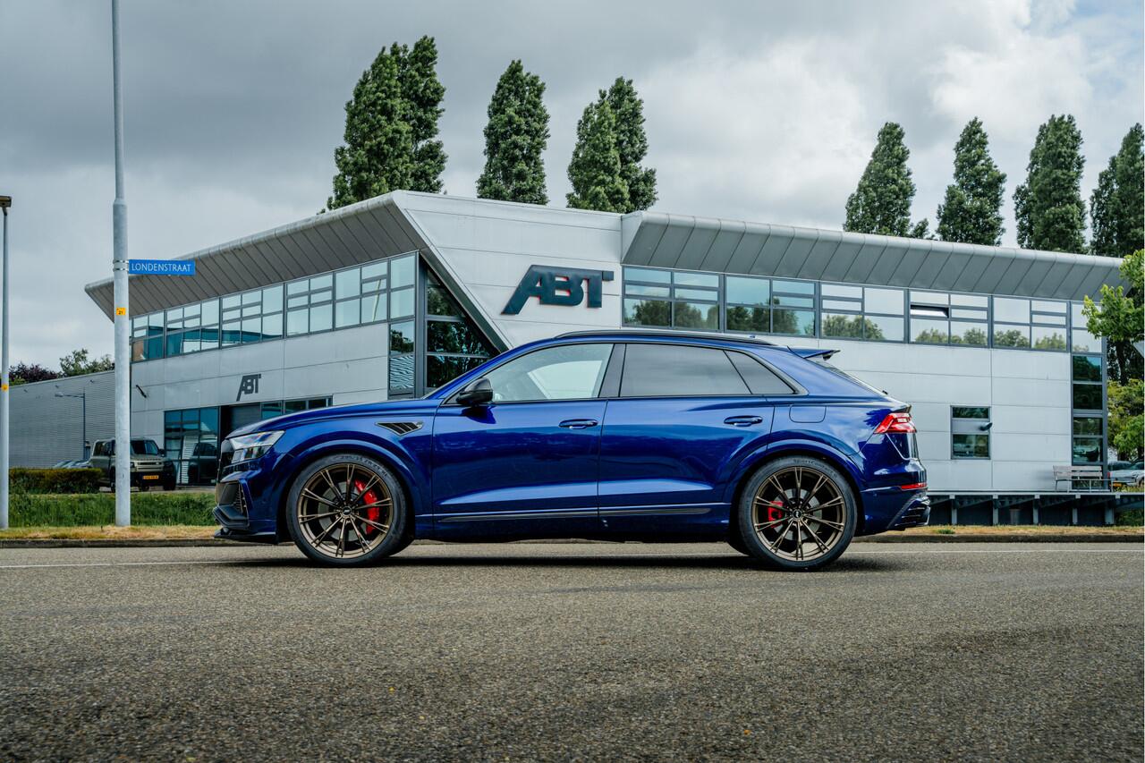 Audi Q8 55 TFSIe 465 pk quattro ABT Aero Pro Line S | ABT Power S 465pk | Panoramadak | Carbon exterieur pakket | Uitgebreid leder pakket | Rode stiksels | B&O premium | panorama dak | Matrix LED | massage | S-Sportstoelen