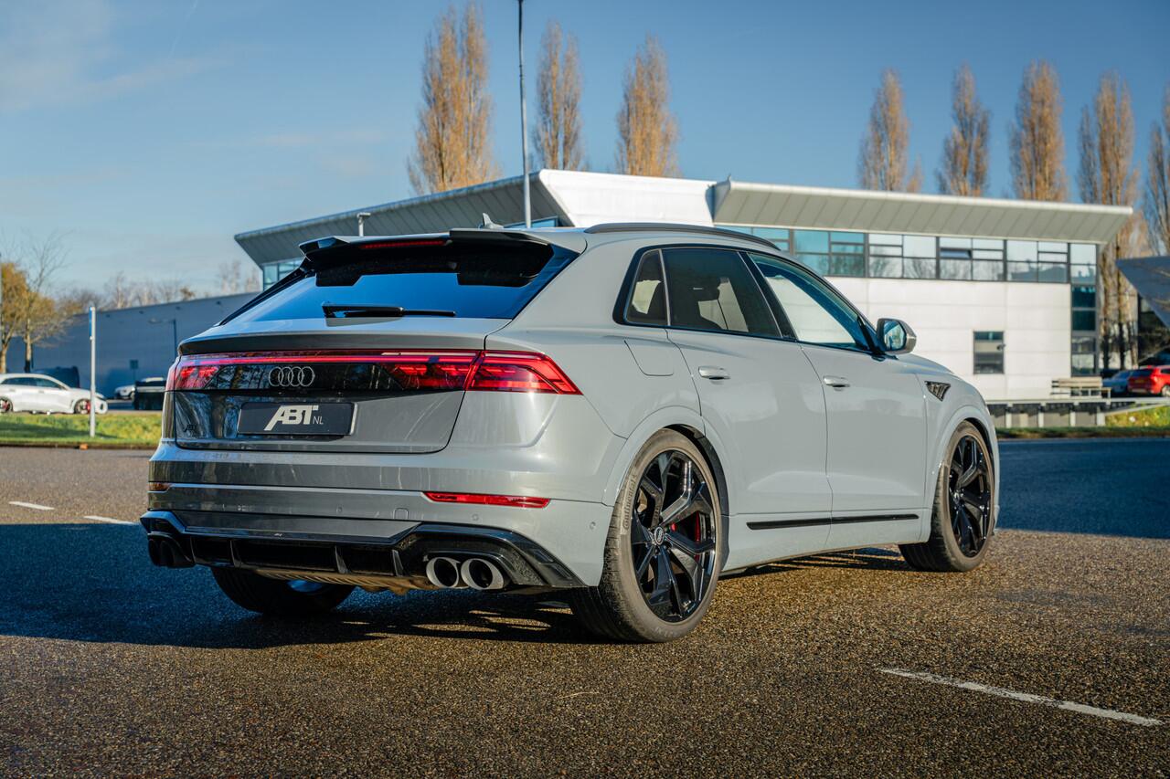 Audi Q8 60 TFSI e 557 pk quattro ABT Aero Competition | Audi exclusive Grigio Telesto | Advanced onderstel | Panoramadak | S sportstoelen | B&O | Keyless | Uitgebreid leder pakket | Alcantara hemel | Carbon spiegels | Carbon interieur | Stoelven | ABT Power S | A