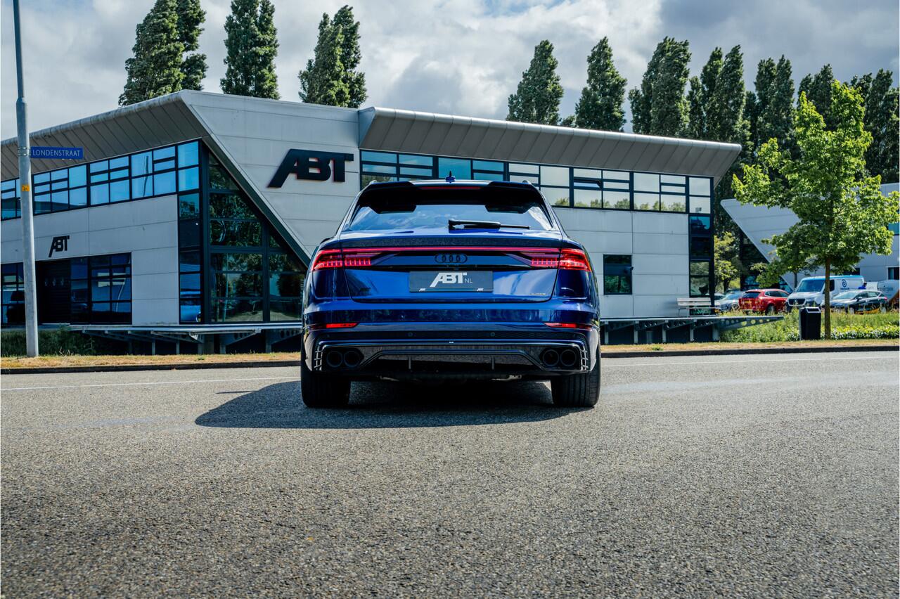 Audi Q8 55 TFSIe 465 pk quattro ABT Aero Pro Line S | ABT Power S 465pk | Panoramadak | Carbon exterieur pakket | Uitgebreid leder pakket | Rode stiksels | B&O premium | panorama dak | Matrix LED | massage | S-Sportstoelen