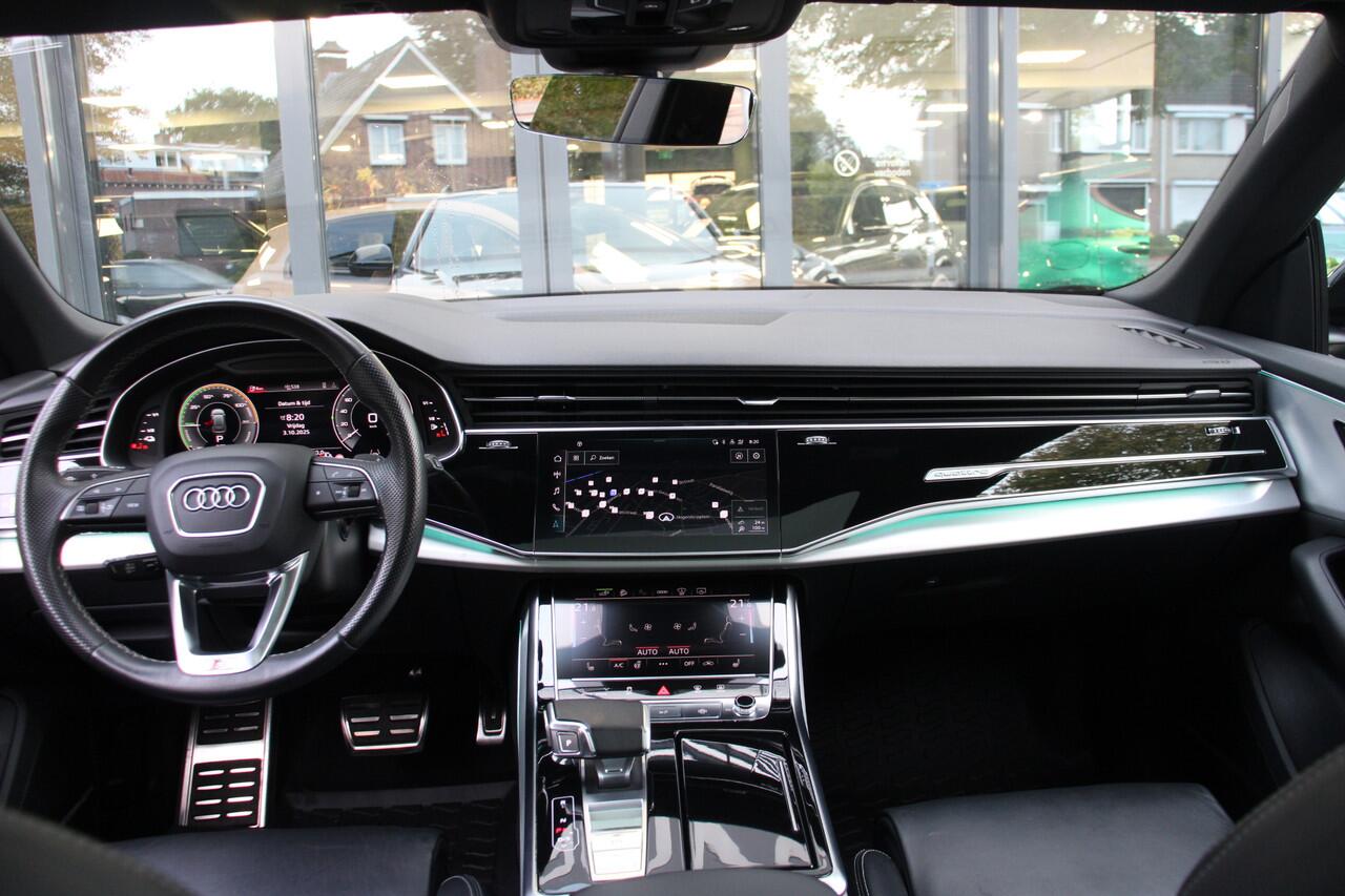 Audi Q8 55 TFSI e Quattro Pro Line S Black-Optic 360Camera/Headup/Keyless/SoftClose/B&O/Leder/Luchtvering/Panoramadak/23inch