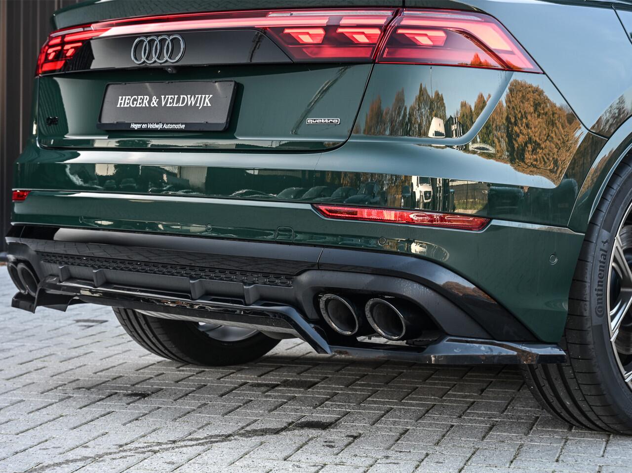 Audi Q8 60 TFSI e QUATTRO PRO LINE S COMPETITION | PANORAMADAK | 4 WIEL BESTURING | ALCANTARA HEMEL | AMBIANCE VERLICHTING | STOELMASSAGE | STOEL VENTILATIE EN -VERWARMING | HEAD-UP | 360 CAMERA | ELEKTR. TREKHAAK | SOFT CLOSE | LEDEREN DASHBOARD | GOODWOOD GRE