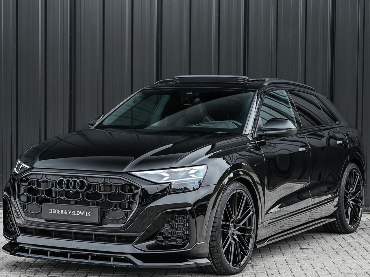 Audi Q8 55TFSI e QUATTRO PRO LINE S COMPETITION | S-SEATS | PANORAMADAK | 4 WIEL BESTURING | B&O SOUND | HEAD-UP | LUCHTVERING | DAB+ | SOFT-CLOSE | KEYLESS GO | ADAPTIVE CRUISE | 360 CAMERA | AMBIANCE INTERIEUR | TREKHAAK | BLACK-OPTIC