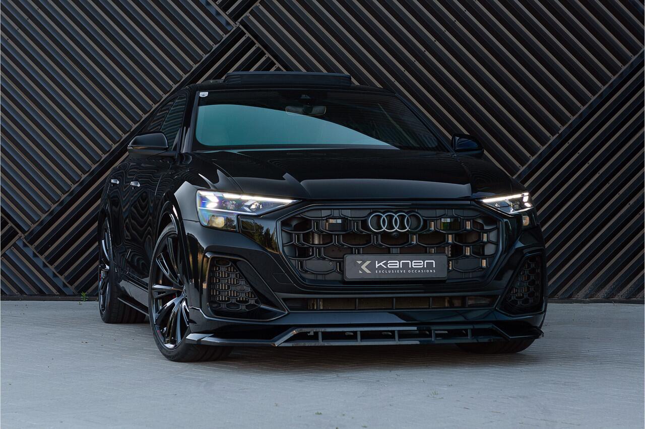 Audi Q8 60 TFSI e quattro S-Line Competition Panodak ACC Trekhaak Achteras Bestr. Head Up 360 Oled Massage Softcl. B&O Stoelvent. Trekhaak