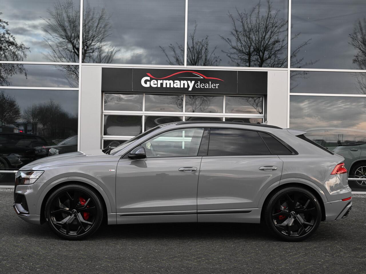 Audi Q8 55TFSI 340PK Quattro Nardo! 4W-best. RS-Zetels Carbon Softclose B&O Lucht Tr-Haak VOL!