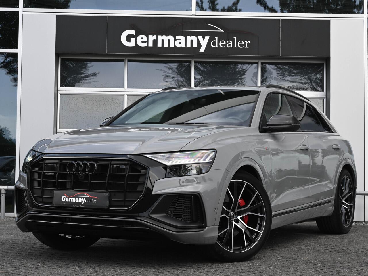 Audi Q8 55TFSI 340PK Quattro 4W-best Indiv-Nardo RS-Zetels Softclose Lucht Tr-Haak VOL!