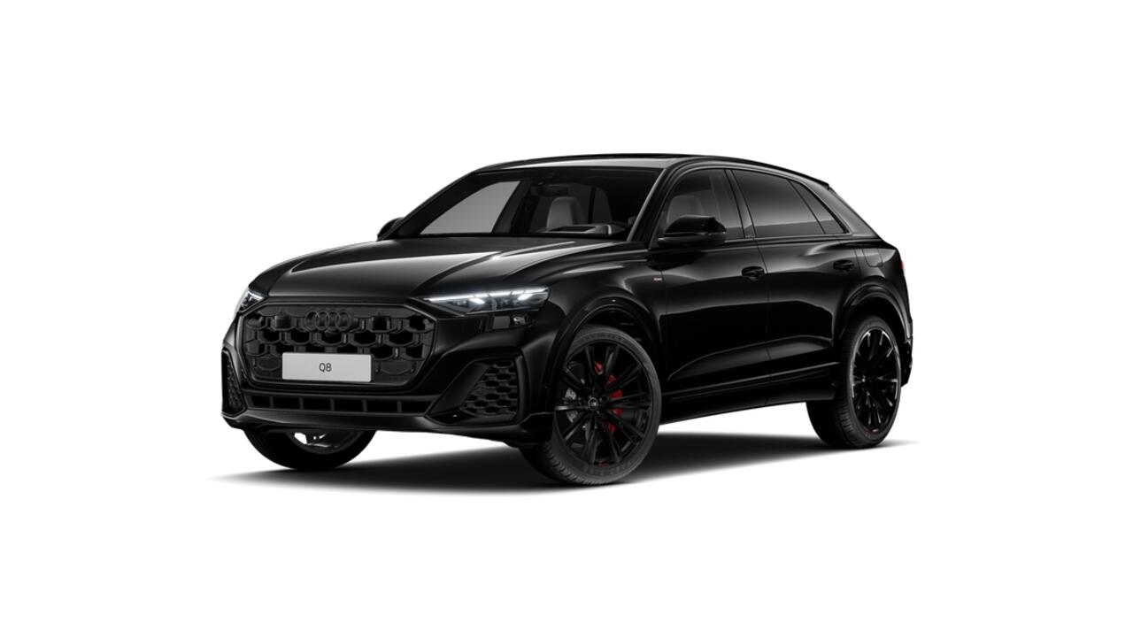 Audi Q8 55 TFSI e 394 Tiptronic Pro Line S Automaat | Vierwielbesturing | Privacy glas (donker getint) | Glazen panoramadak | Bang & Olufsen Premium 3D | Sportstoelen plus voorin | Optiekpakket zwart plus | Velgen Audi Sport, 10-spaak-trapezoïde, zwart, 10,0Jx23,