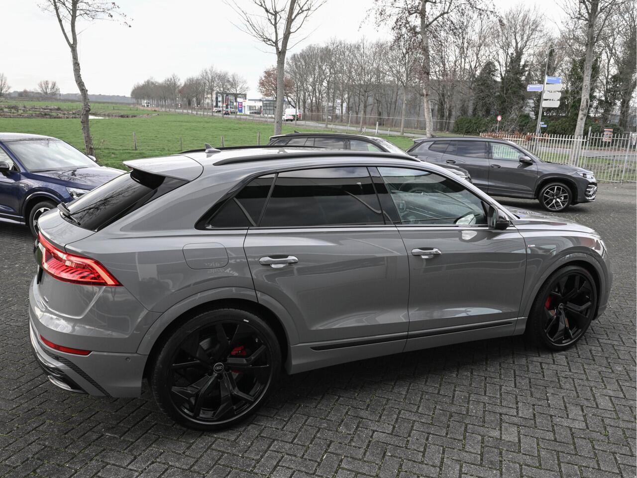 Audi Q8 55TFSI 340PK Quattro Nardo! 4W-best. RS-Zetels Carbon Softclose B&O Lucht Tr-Haak VOL!