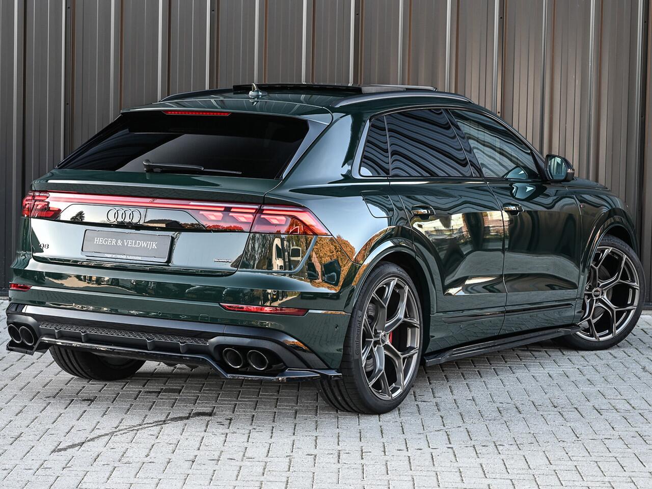 Audi Q8 60 TFSI e QUATTRO PRO LINE S COMPETITION | PANORAMADAK | 4 WIEL BESTURING | ALCANTARA HEMEL | AMBIANCE VERLICHTING | STOELMASSAGE | STOEL VENTILATIE EN -VERWARMING | HEAD-UP | 360 CAMERA | ELEKTR. TREKHAAK | SOFT CLOSE | LEDEREN DASHBOARD | GOODWOOD GRE