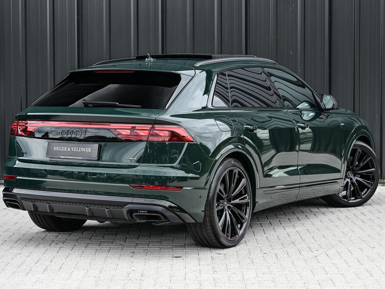 Audi Q8 60 TFSI e quattro Pro Line S COMPETITION | B&O ADVANCED | PANORAMADAK | MASSAGE STOELEN | 4 WIEL BESTURING | ADAPTIVE CRUISE | HEAD-UP | ALCANTARA HEMEL | SOFT CLOSE | STOELMASSAGE | OLED ACHTERLICHTEN | STOELVERWARMING + VENTILATIE | TREKHAAK