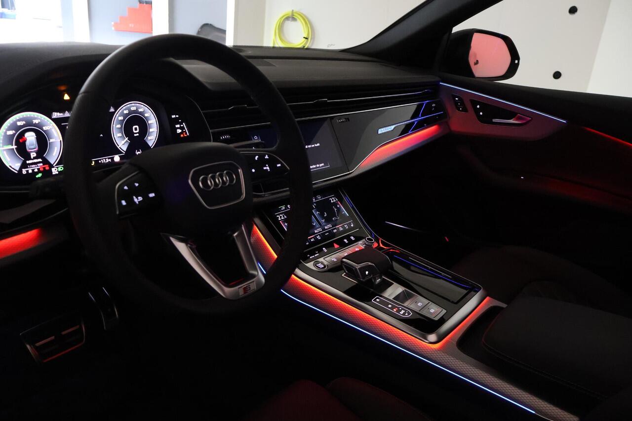 Audi Q8 60 TFSI e quattro Pro Line S Competition | 490 PK | SoH 100% | Panoramadak | Vierwielbesturing | Head-Up display | Trekhaak | 22" velgen | HD Matrix LED koplampen | Verlengde fabrieksgarantie |