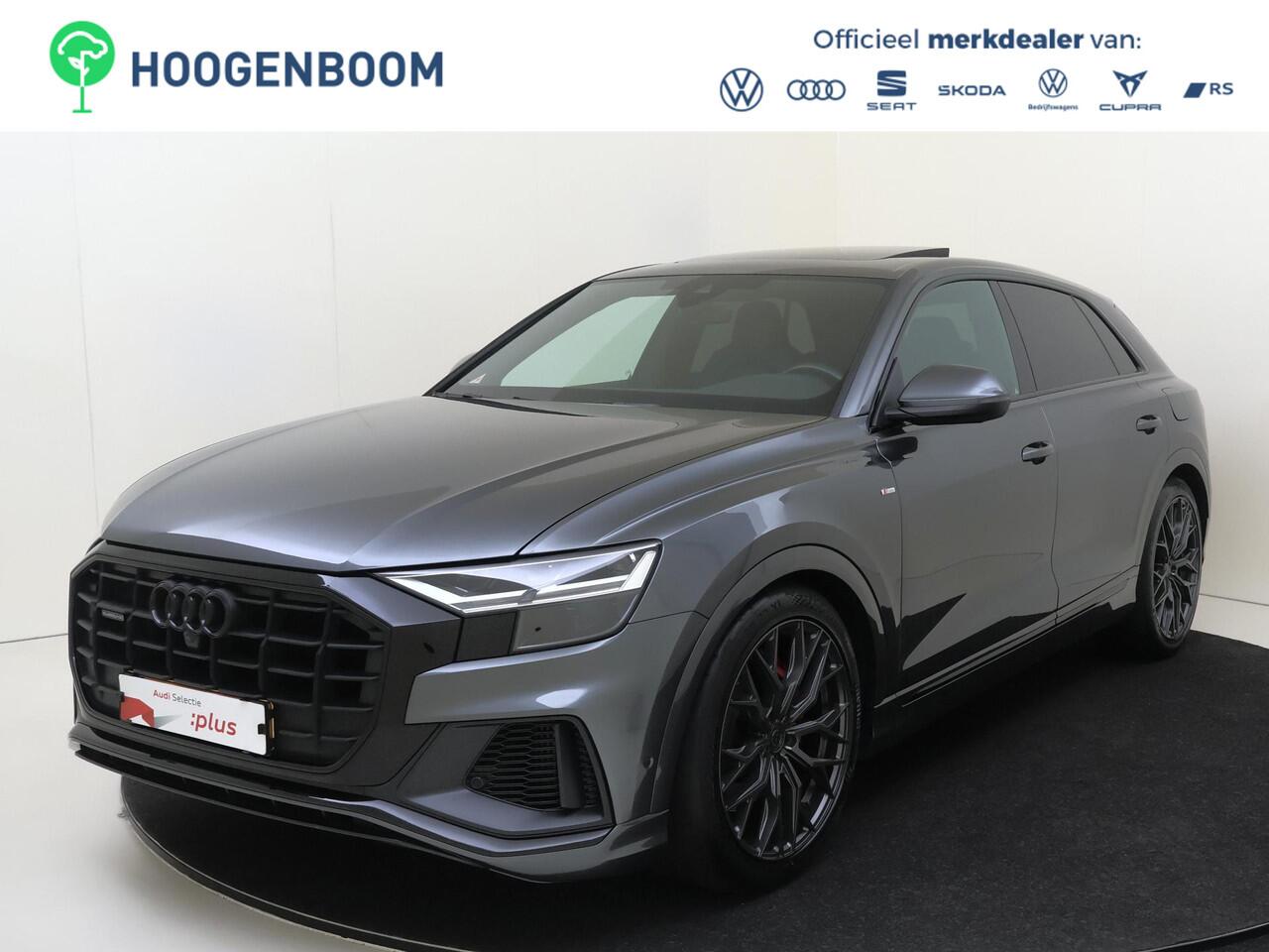 Audi Q8 55 TFSI e quattro Pro Line S | SOH 99%| Panoramadak | Trekhaak | Luchtvering | Lederen bekleding 'Valcona' | 360 camera | Bang & Olufsen | Parkeerassistent | Stoelventilatie voor |